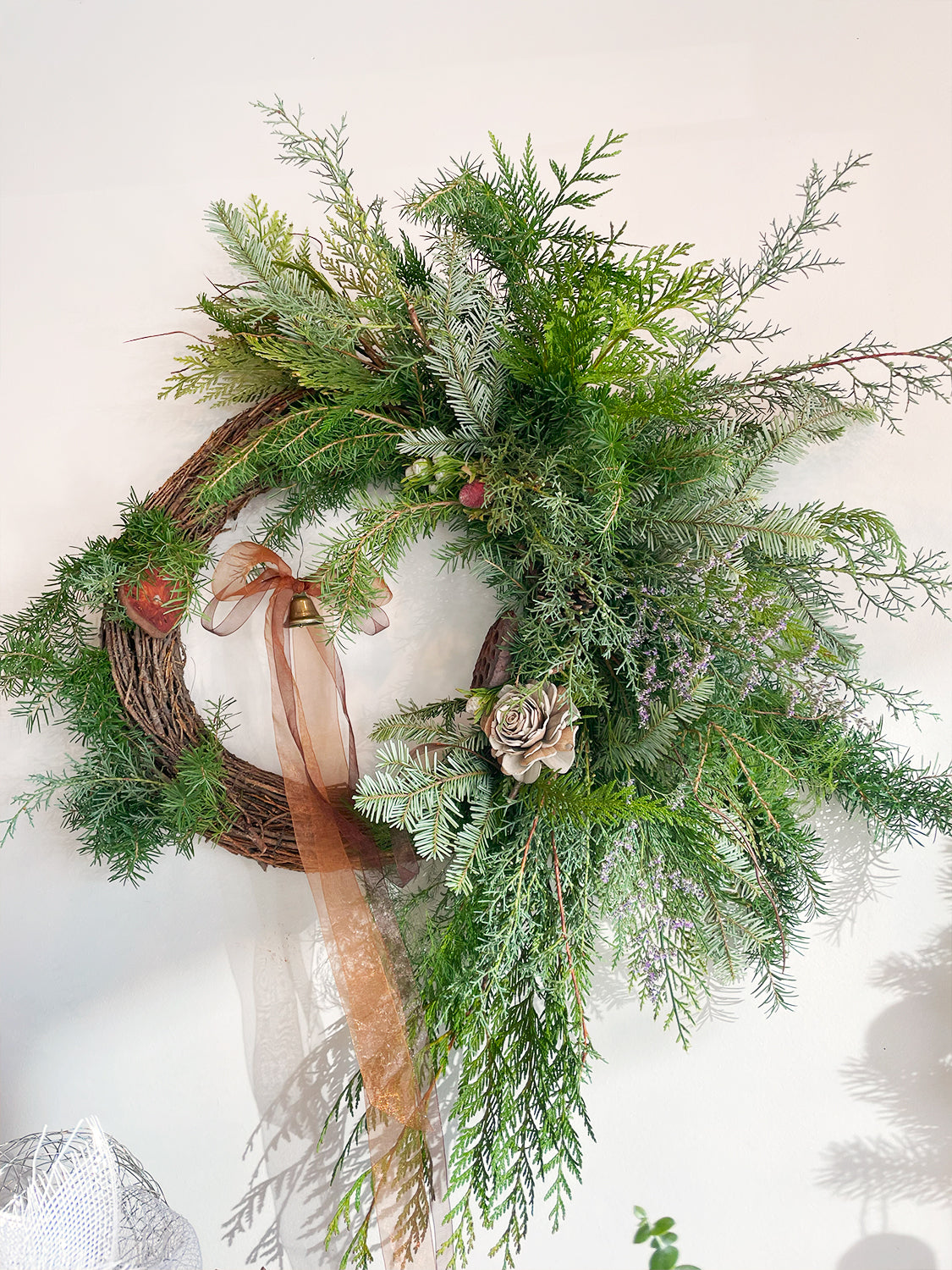 Handcrafted Evergreen Christmas Wreath
