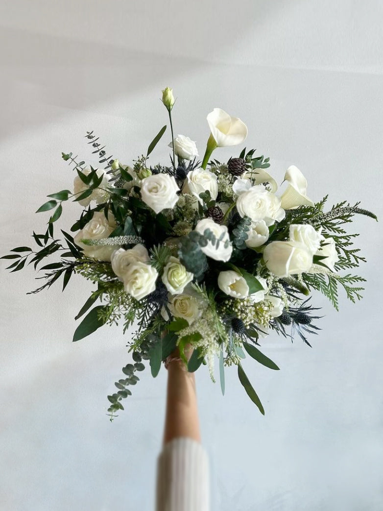 Special Moment -Large white & Green Bouquet